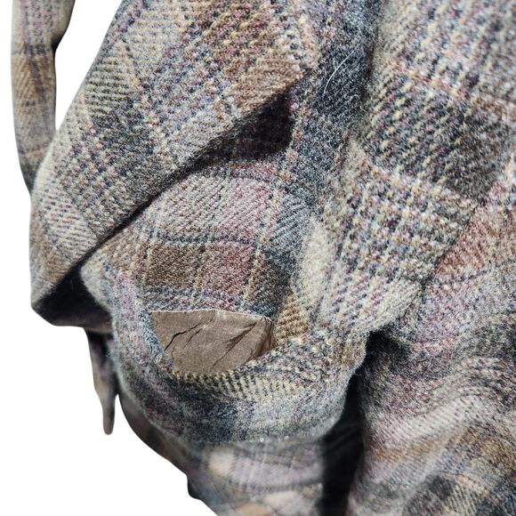 Peerless of Boston Vintage Blazer Womens SZ 16 Dark Academia Preppy Wool Plaid - Picture 5 of 6